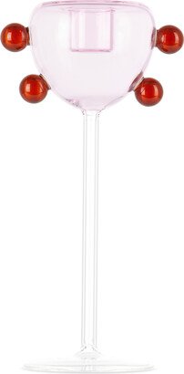 Pink & Red Grand Pompom Candle Holder