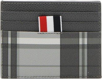 Logo-Tag Check-Pattern Cardholder