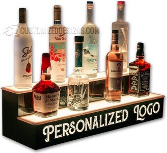 Personalized 2 Step Led Lighted Bar Shelving