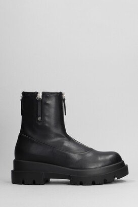 Combat Boots In Black Leather-AX