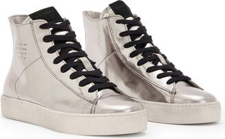 Tana Metallic Leather High Top Sneaker