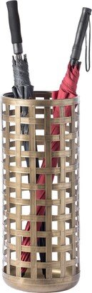 Round Metal Woven Umbrella Storage Stand