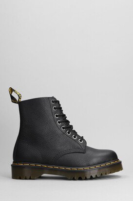 1460 Pascal Combat Boots In Black Leather-AC