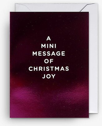 Selfridges Edit A Mini Message Of Christmas Joy Greetings Card 16.5cm x 11.5cm