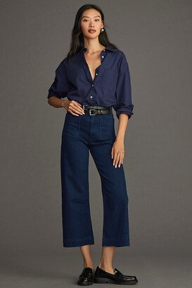 The Colette Denim Cropped Wide-Leg Jeans-AC