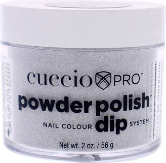 Pro Powder Polish Nail Colour Dip System - Silver with Silver Glitter by Cuccio Colour for Women - 1.6 oz Nail Powder