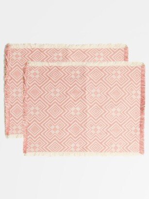 Set Of Two Salentina Reversible Cotton Placemats