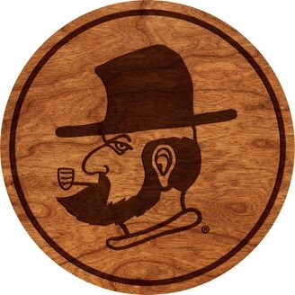 App State Mountaineers Coaster - Crafted From Cherry Or Maple Wood Appalachian University | Asu