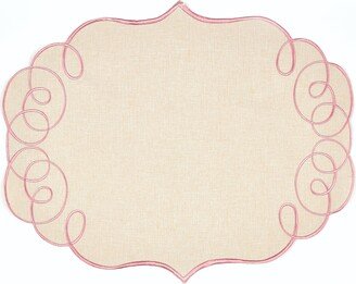 Km Home Collection Dusty Rose Placemat Set Of 2