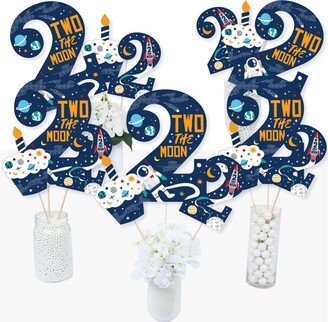 Big Dot Of Happiness 2nd Birthday Two The Moon - Centerpiece Sticks - Table Toppers - Set of 15