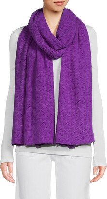 Open Knit Cashmere Oblong Scarf