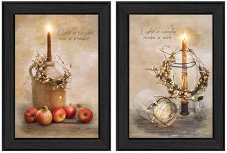 Light a Candle Collection By Robin-Lee Vieira, Printed Wall Art, Ready to hang, Black Frame, 21