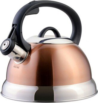 Flintshire 1.75 Quart Whistling Stovetop Tea Kettle in Copper