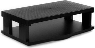 Aleratec Heavy Duty 2-Tier TV Stand With Rotating Swivel For Flat LCD/LED TV, Black