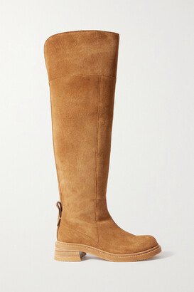 Bonni Suede Over-the-knee Boots - Brown