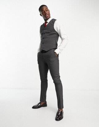 skinny suit pants in charcoal-AA