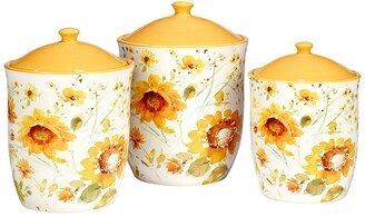 Sunflowers Forever 3Pc Canister Set