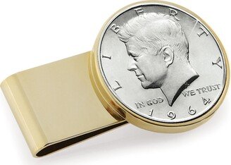 Men's American Coin Treasures Jfk 1964 First Year of Issue Half Dollar Stainless Steel Coin Money Clip