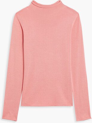 Silk and cotton-blend turtleneck sweater