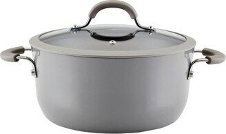 Cook + Create 5qt Aluminum Nonstick Dutch Oven with Lid - Gray