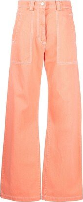 High-Waisted Wide-Leg Jeans-BO