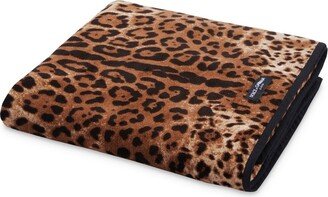 Leopard-Print Cotton Towel