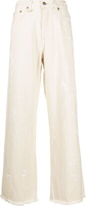 Neutral Darcy Wide-Leg Jeans