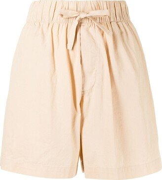 Poplin Drawstring Pajama Shorts-AA