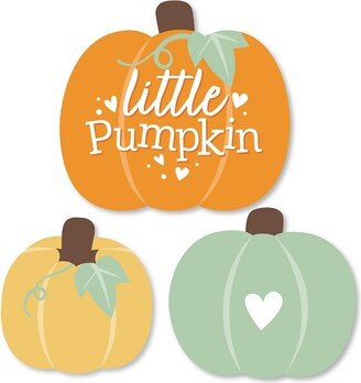 Big Dot of Happiness Little Pumpkin - DIY Shaped Fall Birthday Party or Baby Shower Cut-Outs - 24 Count