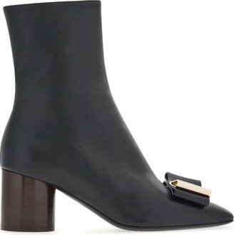 60mm Bow-Detail Ankle Boots