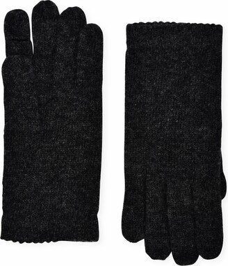 Gray Classic Knit Texting Gloves