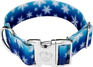 Country Brook Petz 1 1/2 Inch Premium Winter Wonderland Dog Collar (Extra Large)