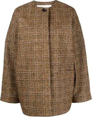 Dorila checkered single-breasted coat