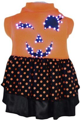 LED Lighting Halloween Dress Hooded Dog Costume Sweater w/ Included Batteries