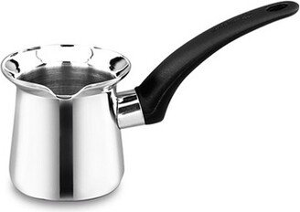 Korkmaz Orbit 6 Ounce Stainless Steel Turkish Coffee Pot in Silver