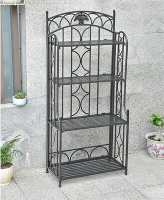 Segovia 4-Tier Iron Folding Bakers Rack