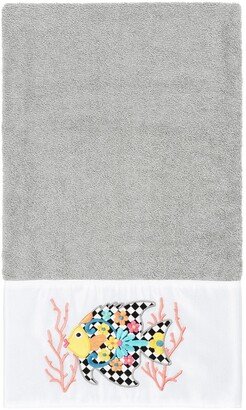 Feliz Embellished Bath Towel - Light Gray