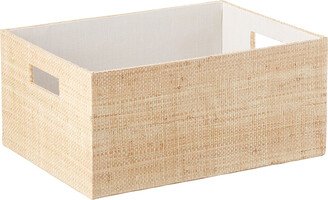 The Large Artisan Grasscloth Bin Natural