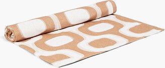 Printed cotton and linen-blend beach towel