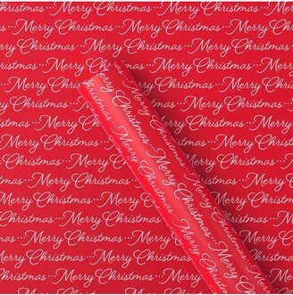 20 sq ft 'Merry Christmas' Gift Wrap Red/White - Wondershop™