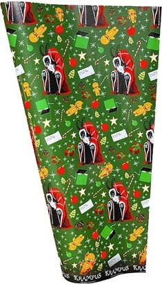 Trick Or Treat Studios Krampus Seasons Greetings Premium Wrapping Paper | 30 x 96 Inches