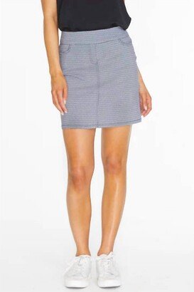 Print Pull-On Skort In Black/white Print