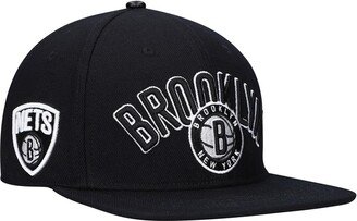 Men's Pro Standard Black Brooklyn Nets Wordmark Logo Snapback Hat