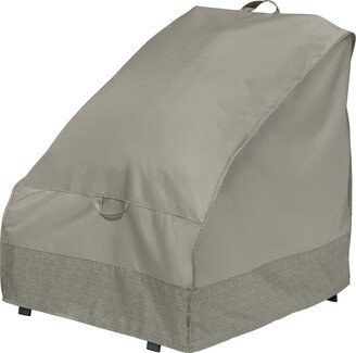 Weekend Water-Resistant 34 Inch Patio Chair Cover with Integrated Duck Dome, Moon Rock