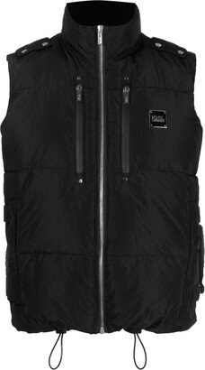 Logo-Plaque Quilted Gilet-AA