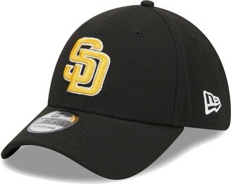 Men's Black San Diego Padres Logo 39THIRTY Flex Hat