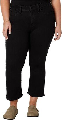 Plus Kick Out Crop Jeans in Black Rinse Wash (Black Rinse Wash) Women's Jeans