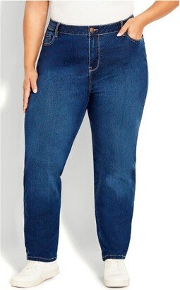 | Women's Plus Size Butter Denim Straight Leg Jean Mid Wash - petite - 20W