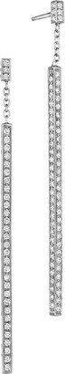 Mimi So 18k White Gold Diamond 3D Stick Earrings