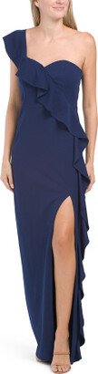 TJMAXX Ruffle One Shoulder Gown For Women